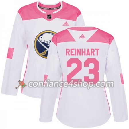 Adidas Maillot de Hockey Buffalo Sabres Sam Reinhart 23 2017-2018 Blanc Rose Fashion Authentic - Femme